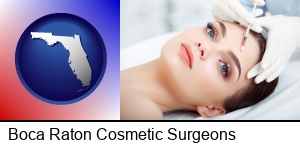 Boca Raton, Florida - beautiful woman receiving a facial injection